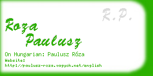 roza paulusz business card